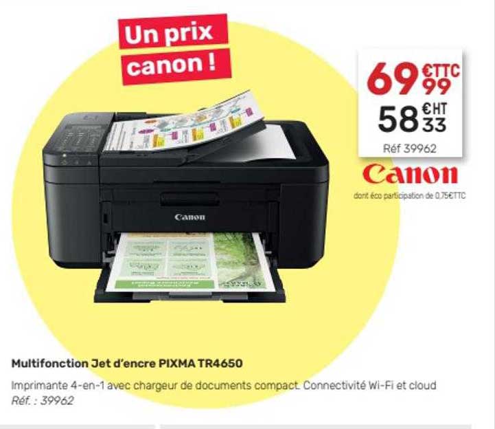 multifonction jet d'encre pixma tr4650 canon
