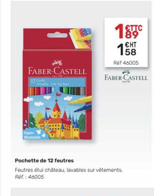 pochette de 12 feutres faber-castell