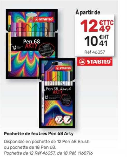 pochette de feutres pen 68 arty stabilo