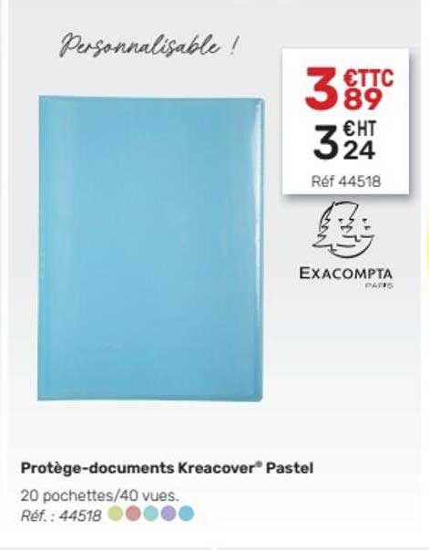 protège-documents kreacover pastel exacompta