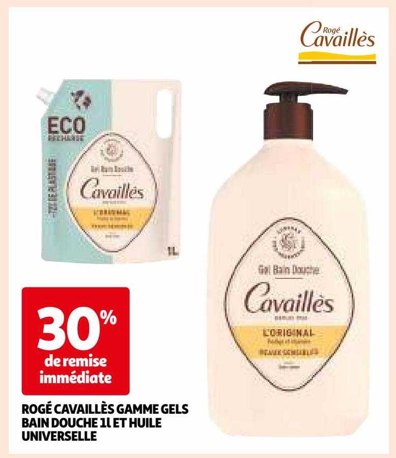 rogé cavaillès gamme gels bain douche 1l et huile universelle