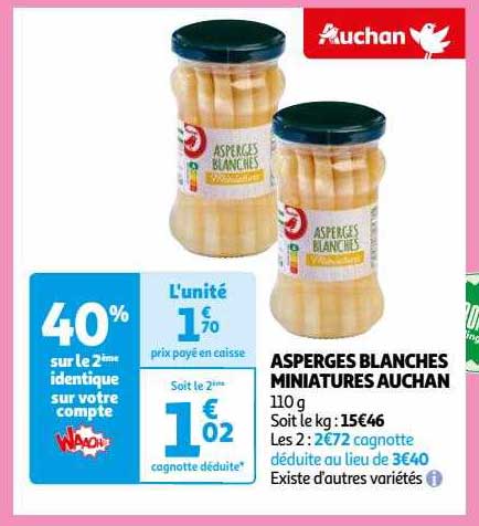 Asperges Blanches Miniatures Auchan