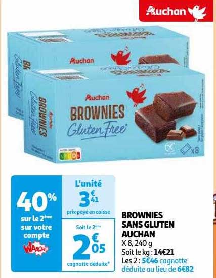 Brownies Sans Gluten Auchan