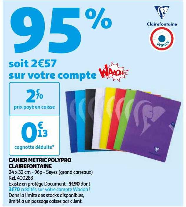 Cahier Metric Polypro Clairefontaine