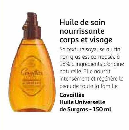 cavaillès huile universelle de surgras - 150ml
