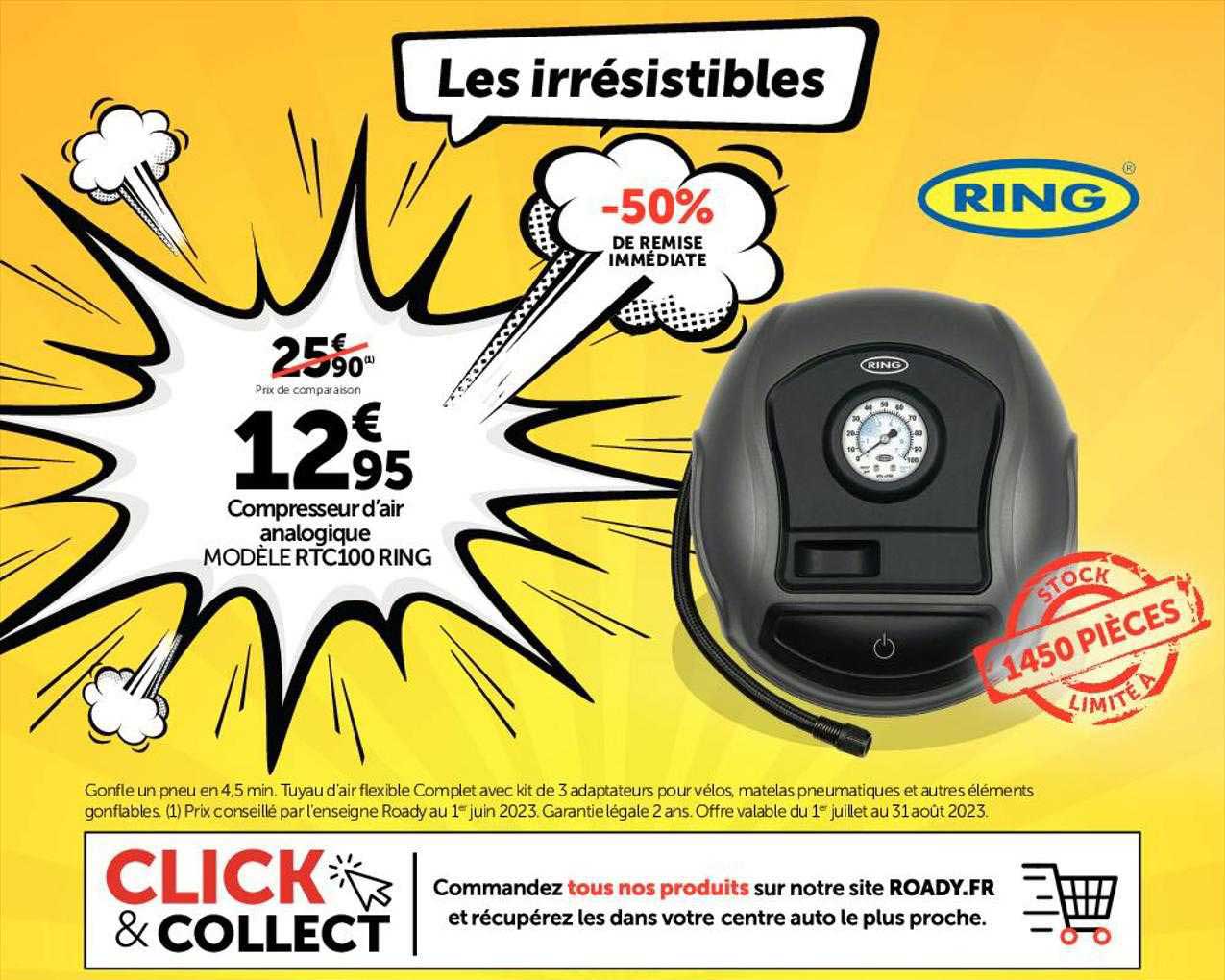 compresseur d'air analogique modèle rtc100 ring