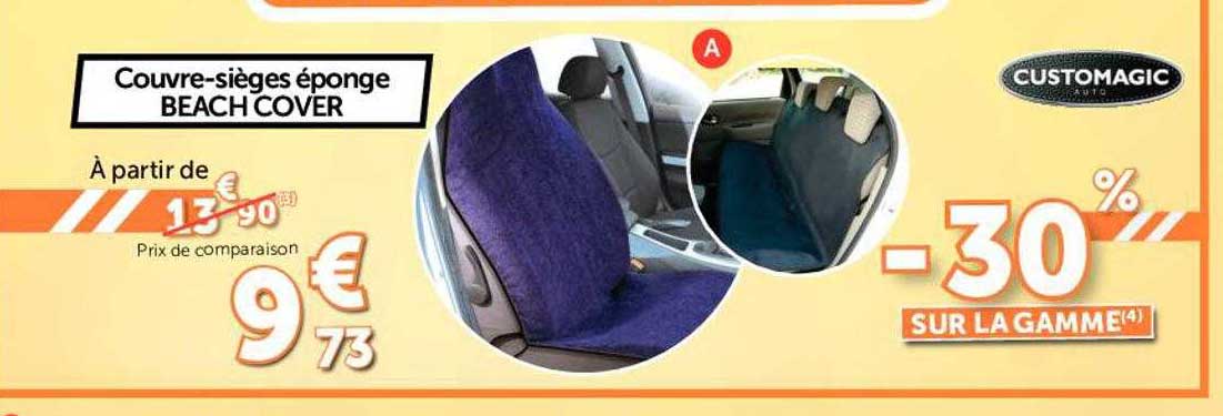 couvre-sièges éponge beach cover