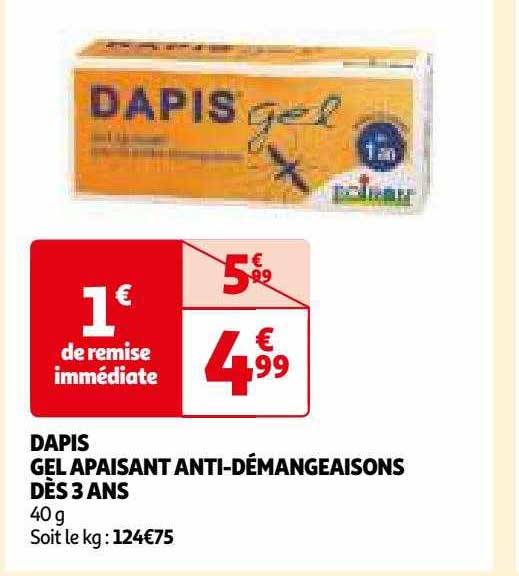 dapis gel apaisant anti-démangeaisons dès 3 ans
