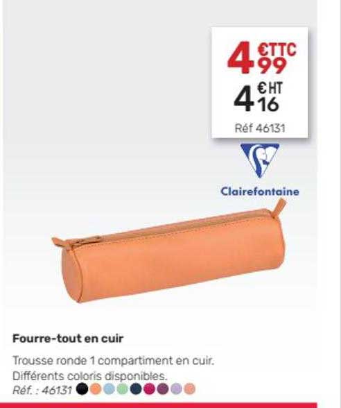 fourre-tout en cuir clairefontaine