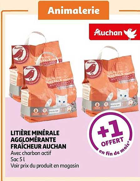 Litière Minérale Agglomérante Fraîcheur Auchan