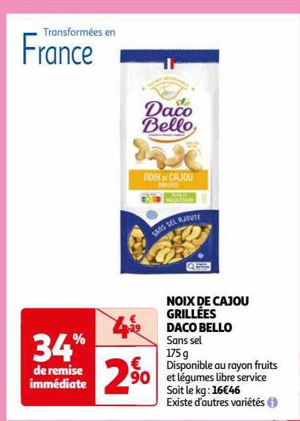 noix de cajou grillées daco bello