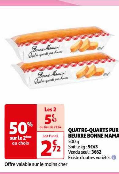 quatre-quarts pur beurre bonne maman