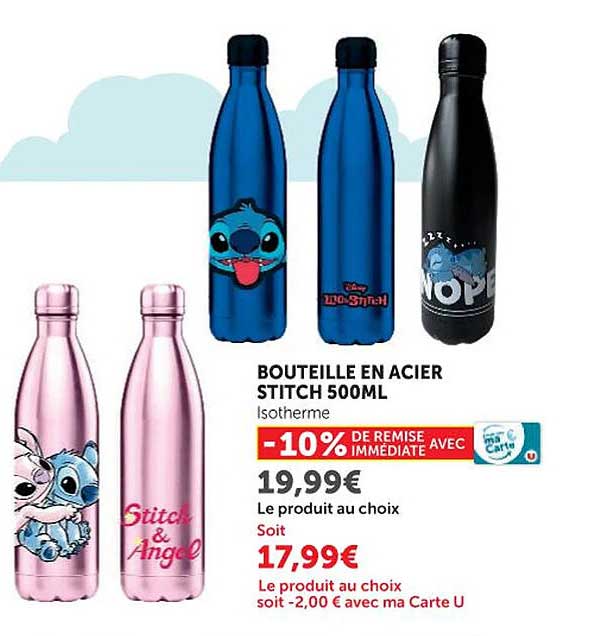 BOUTEILLE EN ACIER STITCH 500ML