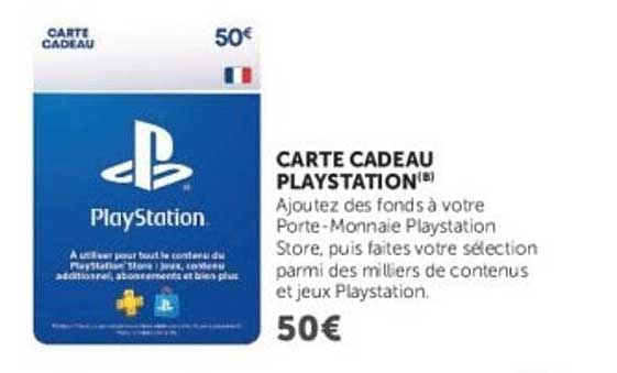 CARTE CADEAU PLAYSTATION