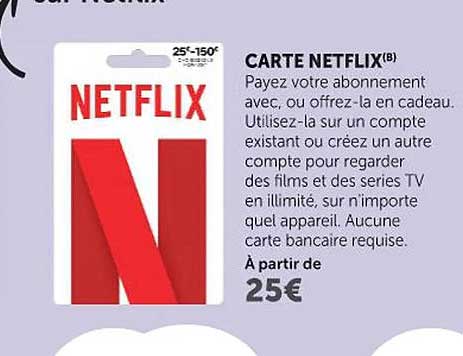 CARTE NETFLIX