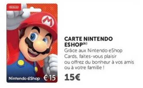 CARTE NINTENDO ESHOP