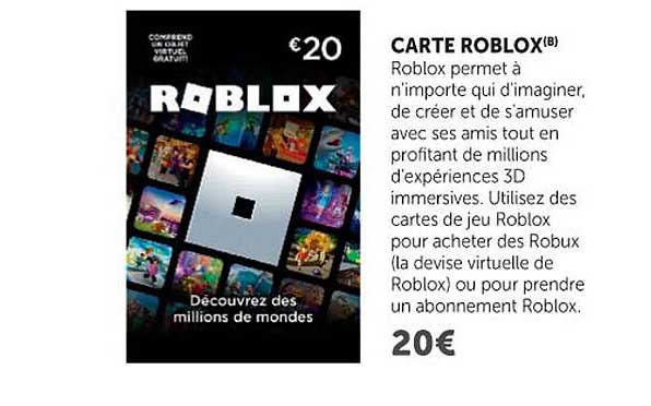CARTE ROBLOX