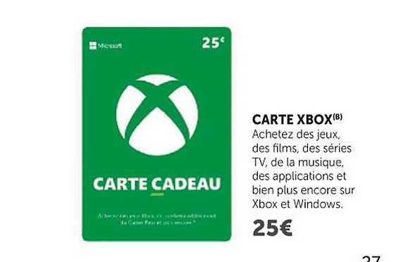 CARTE XBOX(B)