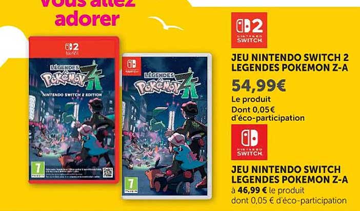 JEU NINTENDO SWITCH LEGENDES POKEMON Z-A