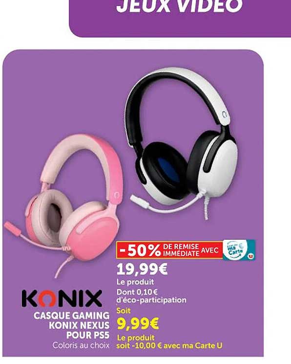 KONIX CASQUE GAMING KONIX NEXUS POUR PS5