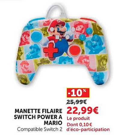MANETTE FILAIRE SWITCH POWER A MARIO