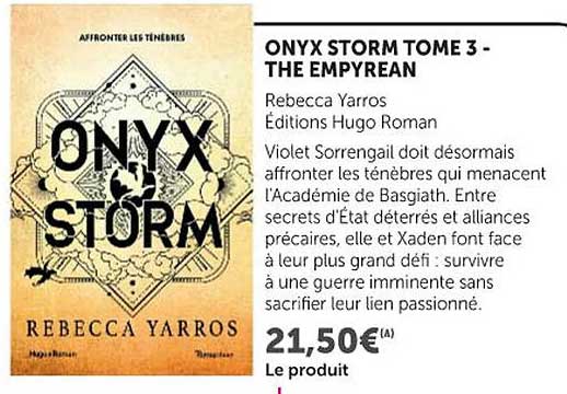 ONYX STORM TOME 3 - THE EMPYREAN