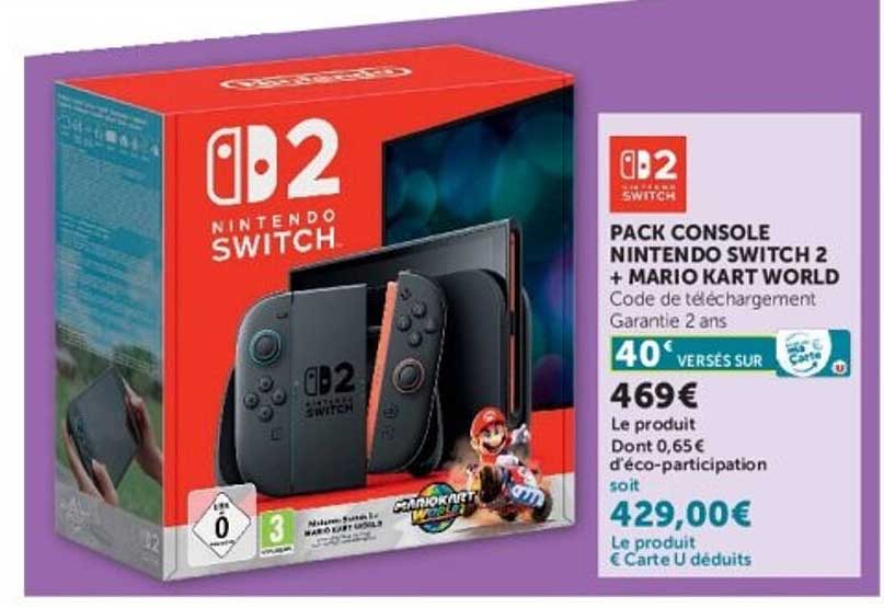 PACK CONSOLE NINTENDO SWITCH 2 + MARIO KART WORLD