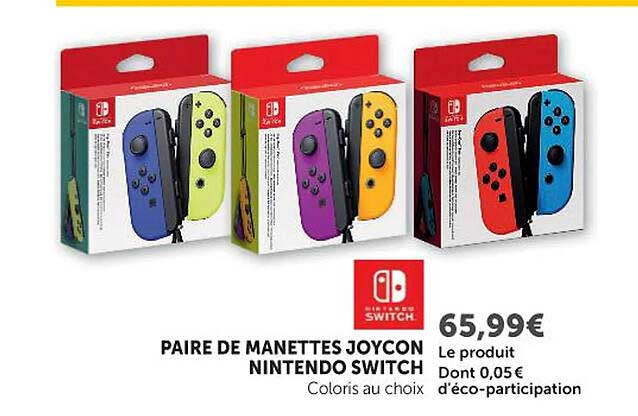 PAIRE DE MANETTES JOYCON NINTENDO SWITCH