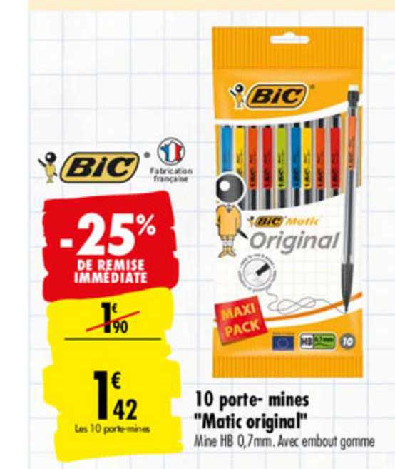 10 porte mines matic original bic