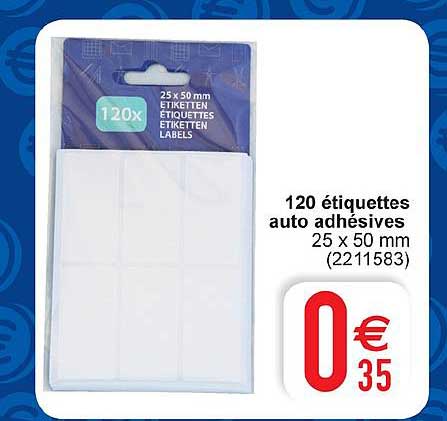 120 étiquettes Auto Adhésives