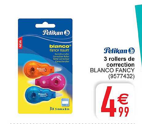 3 rollers de correction blanco fancy pelikan