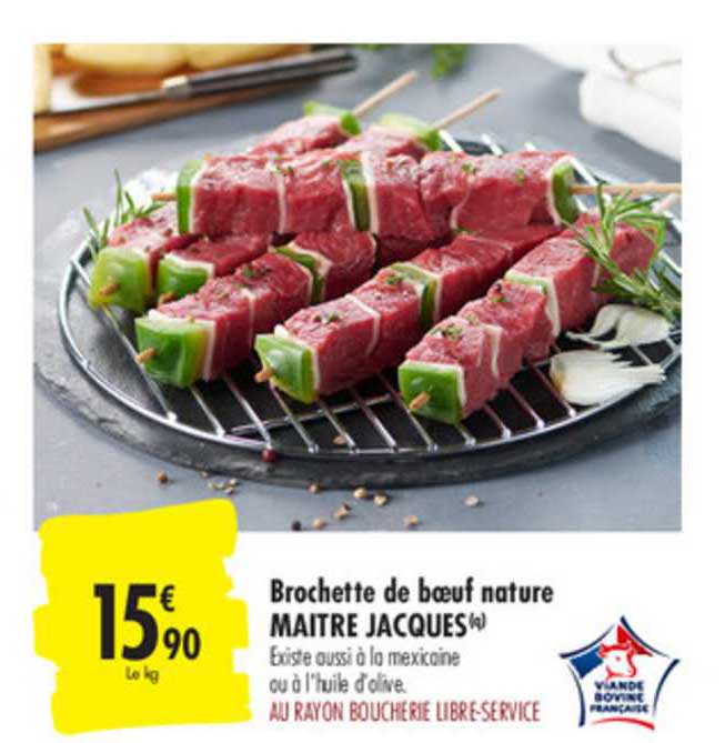 brochette de bœuf nature maître jacques