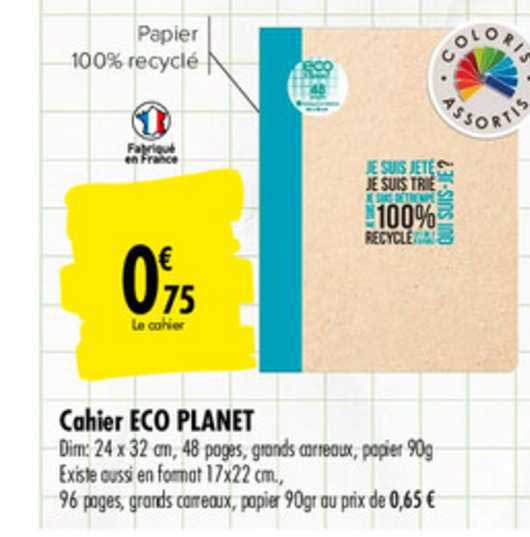 cahier eco planet