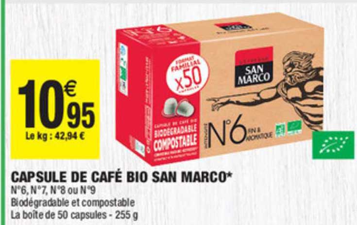 capsule de café bio san marco