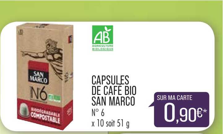 capsules de café bio san marco