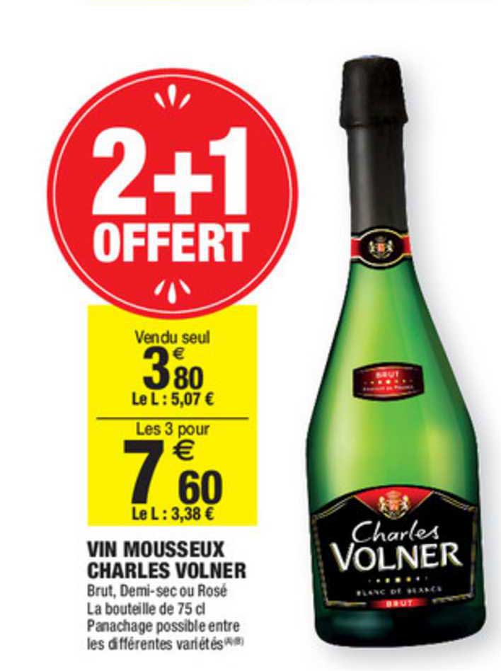 Charles Volner Vin Mousseux 2+1 Offert