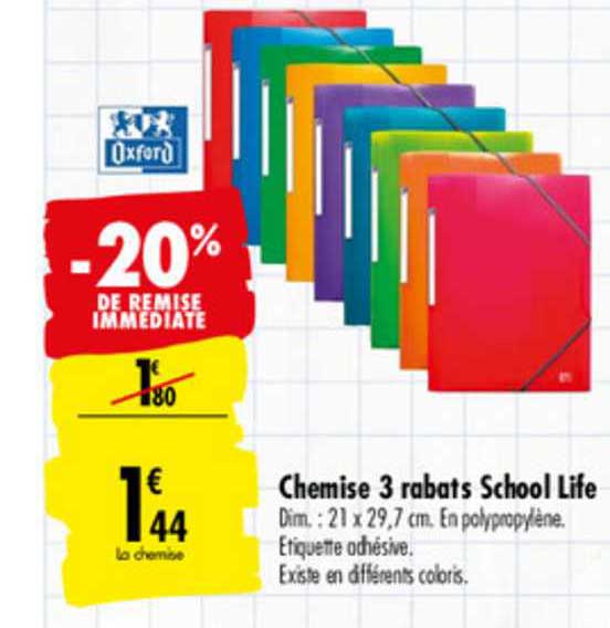 Chemise 3 Rabats School Life Oxford