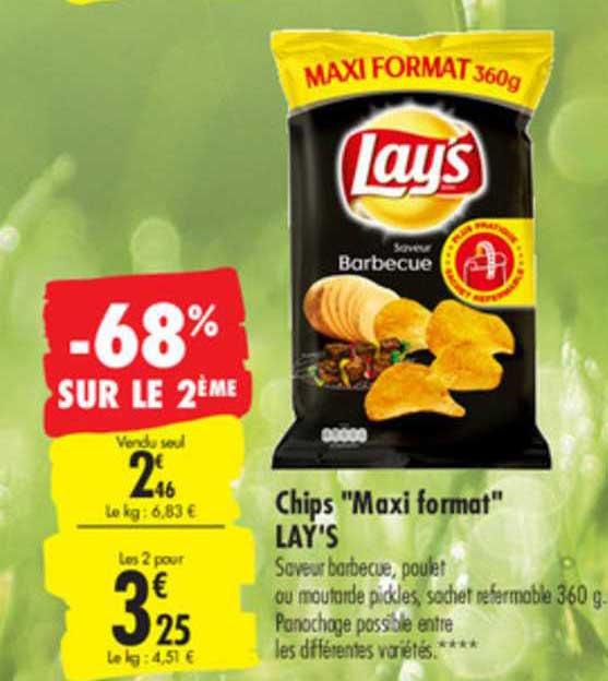 Chips Maxi Format Lay's -68% Sur Le 2ème