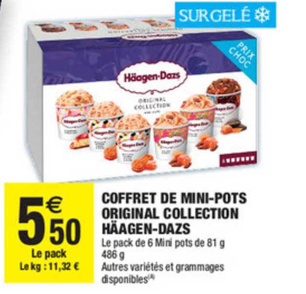 coffret de mini pots häagen dazs original collection