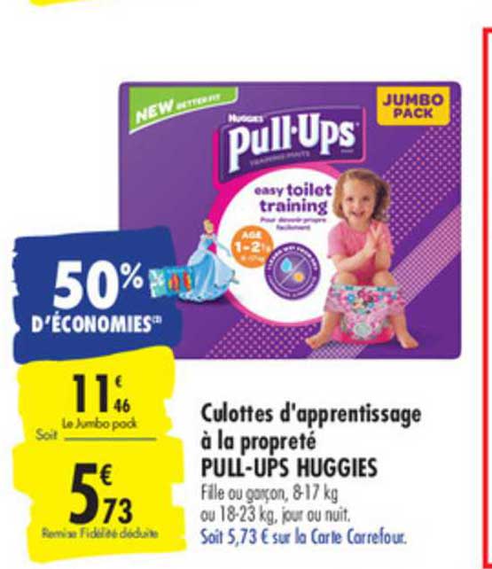 culottes d'apprentissage à la propreté pull ups huggies