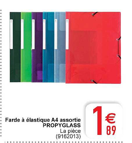 farde à élastique a4 assortie propyglass
