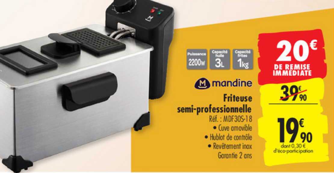 friteuse semi professionnelle mandine