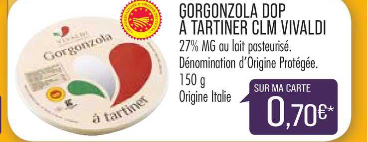gorgonzola dop à tartiner clm vivaldi