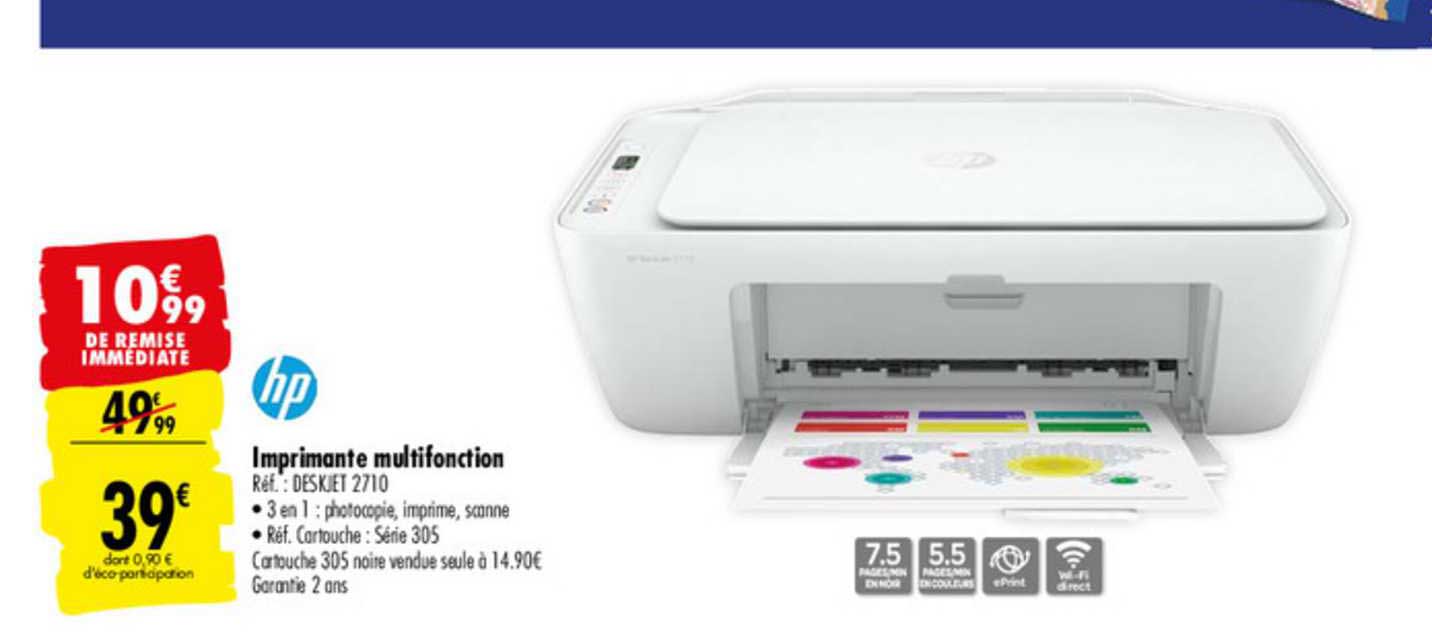 Imprimante Multifonction Deskjet 2710 Hp