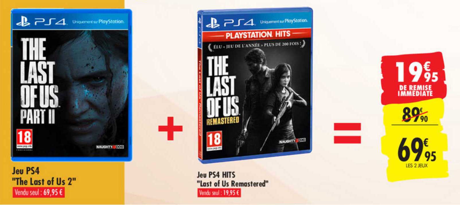 jeu ps4 the last of us 2 jeu ps4 hits last of us remastered