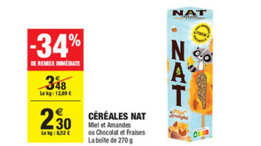Nat Céréales -34% De Remise Immédiate
