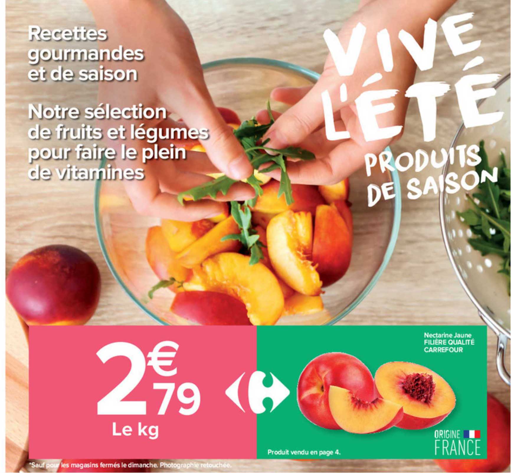 Nectarine Jaune Filière Qualité Carrefour