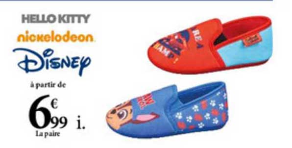 paire chaussures hello kitty nickelodeon disney