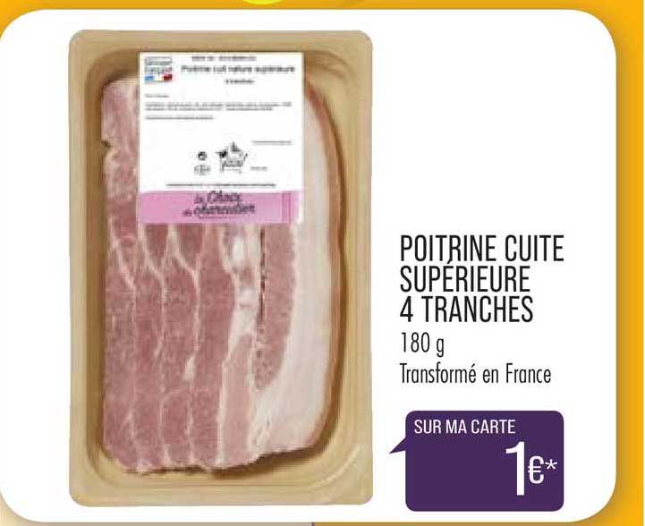 Poitrine Cuite Supérieur 4 Tranches