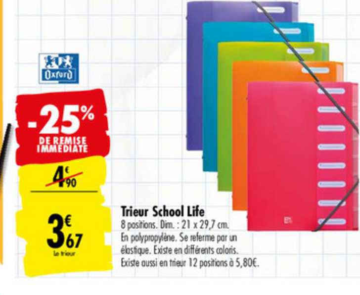 trieur school live oxford -25% de remise immédiate